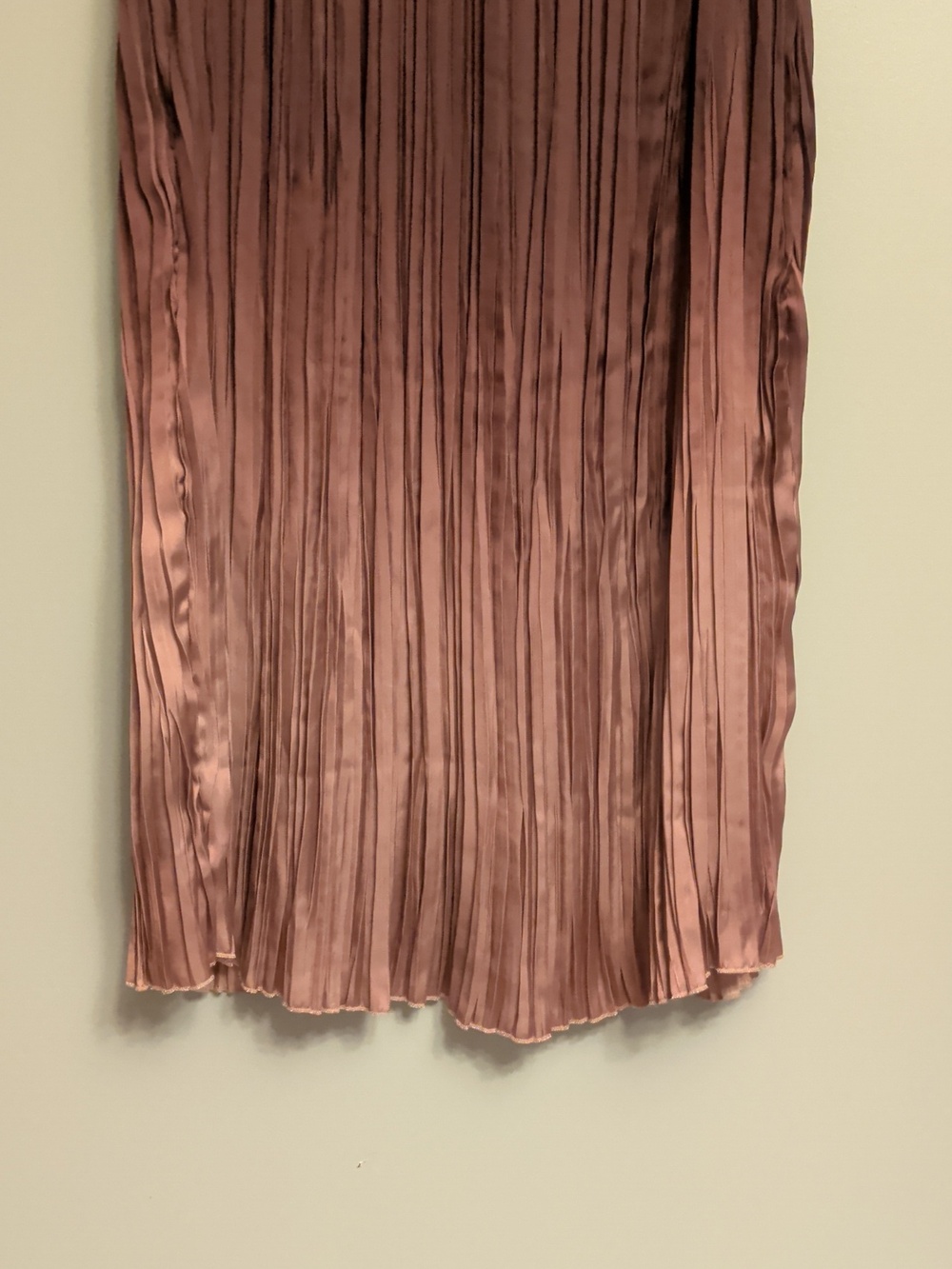 ZARA| Pleated Burgundy Ombre Dress - Sz S/M - Picture 5 of 15